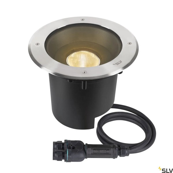 SLV 1007241 Dasar XL, LED-Bodeneinbaustrahler, schwenkbar, DALI, IP67, 27W, 3000K