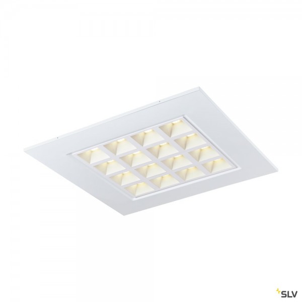 SLV 1003079 Pavano, Deckeneinbauleuchte, weiß, 62x62cm, LED, 25W, 4000K, 3550lm