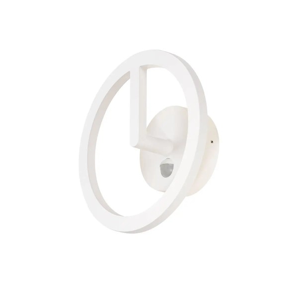 SLV 1007917 Q-Ring, LED-Wandleuchte außen, mit Sensor, IP54, 10W, 3000K, in weiß