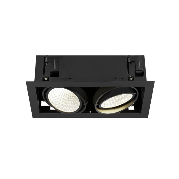 SLV 1008574 Kadux Double, LED-Einbauleuchte, kardanisch, DALI 2, 54W, 4K, in schwarz