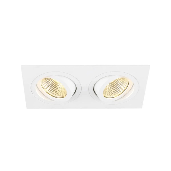 SLV 1008513 New Tria zweiflammig, LED-Einbaustrahler, DIM, 14W, 3K, in weiß