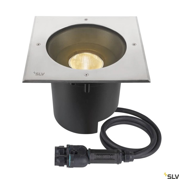 SLV 1007242 Dasar XL, LED-Bodeneinbaustrahler, schwenkbar, DALI, IP67, 27W, 3000K