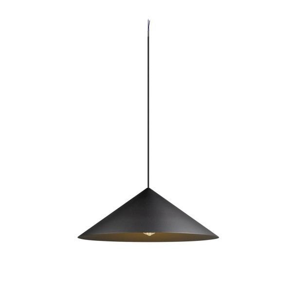 SLV 1008507 Magico, konusförmige Hängeleuchte 55cm, offenes Kabelende, E27, in schwarz matt