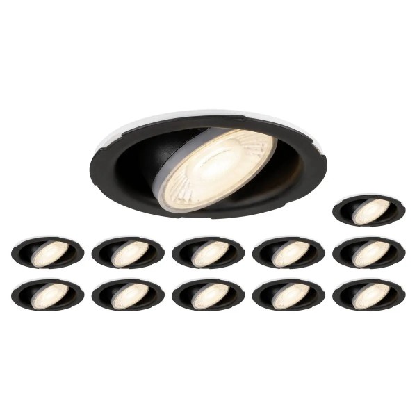 SLV 1008066 Universal Downlight Set, 12x LED-Einbauleuchte, DIM, 5/7W, CCT 27/3/4/65K