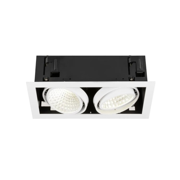 SLV 1008573 Kadux Double, LED-Einbauleuchte, kardanisch, DALI 2, 54W, 4K, in weiß