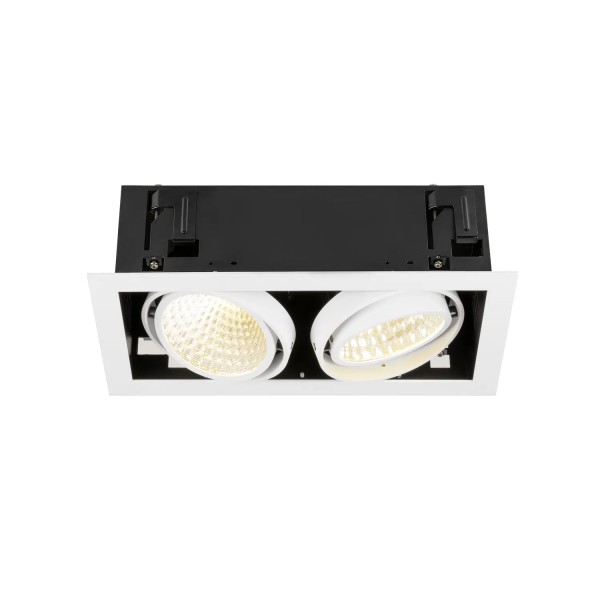 SLV 1008571 Kadux Double, LED-Einbauleuchte, kardanisch, DALI 2, 54W, 3K, in weiß