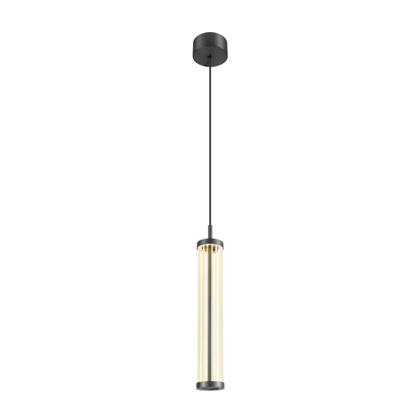 SLV 1008032 Quimera, LED-Pendelleuchte, liniertes Glas, DIM, 8.2W, CCT 27/3K, in dunkel bronze