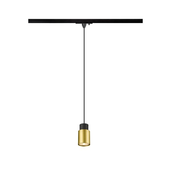 SLV 1008255 Puri 2.0 Tube, 1-Phasen Pendelleuchte, GU10, in schwarz/gold