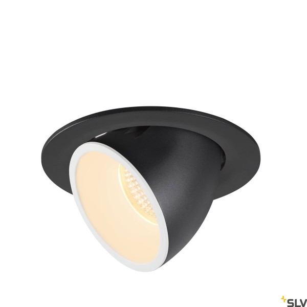 SLV 1006000 Numinos Gimble L, Deckeneinbauleuchte, schwarz/weiß, LED, 25,4W, 3000K, 2300lm, 55°