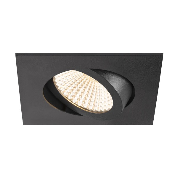 SLV 1007396 New Tria 68, Einbauleuchte, schwarz, eckig, dimmbar, LED, 8.3W, 2700K, 705lm, 60°